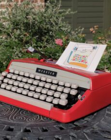 Cherry Red Custom Painted 1965 Brother Webster Typewriter